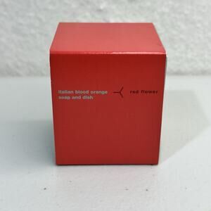 Red Flower Italian Blood Orange Luxury Scented Soap 3.5oz With Small Soap Dish